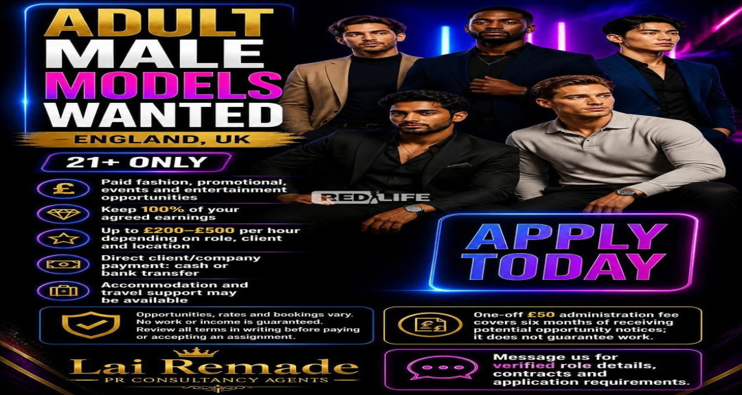 ADULT MALE MODELS WANTED &mdash;